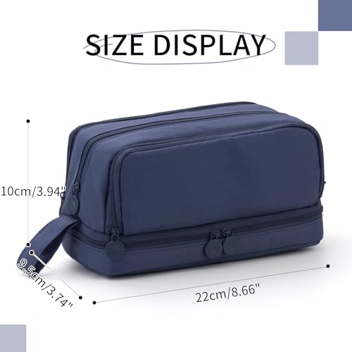 CICIMELON Large Capacity Pen Pencil Case with 4 Compartments, Multi-Slot Pencil Pouch Bag
