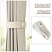 Vatge Accordion Style Door Curtains for Doorways - Laundry Room Curtains for Doorway, Folding Accordion Doors for Closets with No Door, 1 Panel with Tieback, W52 x L78, Beige