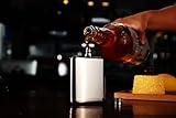 HIDORAN 6oz Shiny Hip Flask Stainless Steel Pocket Container for Drinking Thickening Hip Flasks with