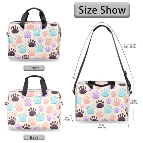 Bolso para portátil 16 pulgadas con estampado de patas miniatura 5