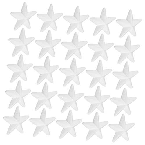 GALPADA 20pièces Étoiles Polystyrène Blanches Étoiles De Noël Vierges Mousse à Cinq Branches pour Décorations De Projets Scolaires Loisirs Créatifs