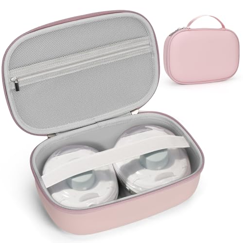 Image of Breast Pumps Carrying Bag Compatible with Most of Wearable Breast Pumps, Hard Shell Wearable Breast Pump Bag with Waterproof Removable Tray, Breast Pump Storage Bag