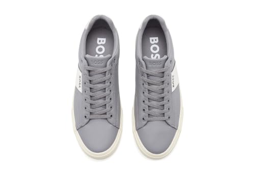 Image of BOSS Men's Aiden Logo Block Leather Low Top Sneakers