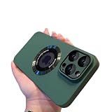 Picture of Doulings Magnetic Series Designed for iPhone 15 Pro Max Case,[Compatible with MagSafe][Military Drop&Hard PC Full Body Protector],Luxury Matte Logo View Shockproof Cover,Green