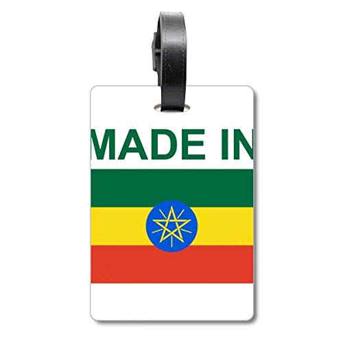 Étiquette bagage Made in Ethiopia Country Love pour valise voyage