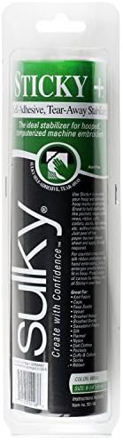 Sulky 100569 Sticky Self-Adhesive Tear-Away Stabilizer Roll, 8.25" X6yd, Clear (551-08), 1Pack