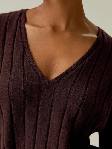 LilySilk 100% Cashmere Sweater for Women V Neck Short Sleeves Lightweight Pullover Casual Knit T Shirt3