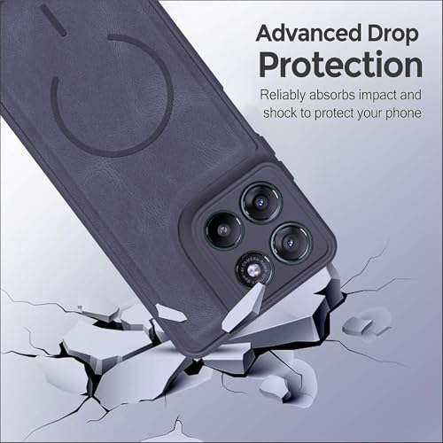 Image of SBMS Back Cover for Motorola G67 power /G57 Power | Ultra Slim Soft Rubberised Hard Case | Oil Feel Soft Leather Back | Mag-Safe Design (Mag-Safe Not Support) | Camera Protection Moto G67 Power (Grey)