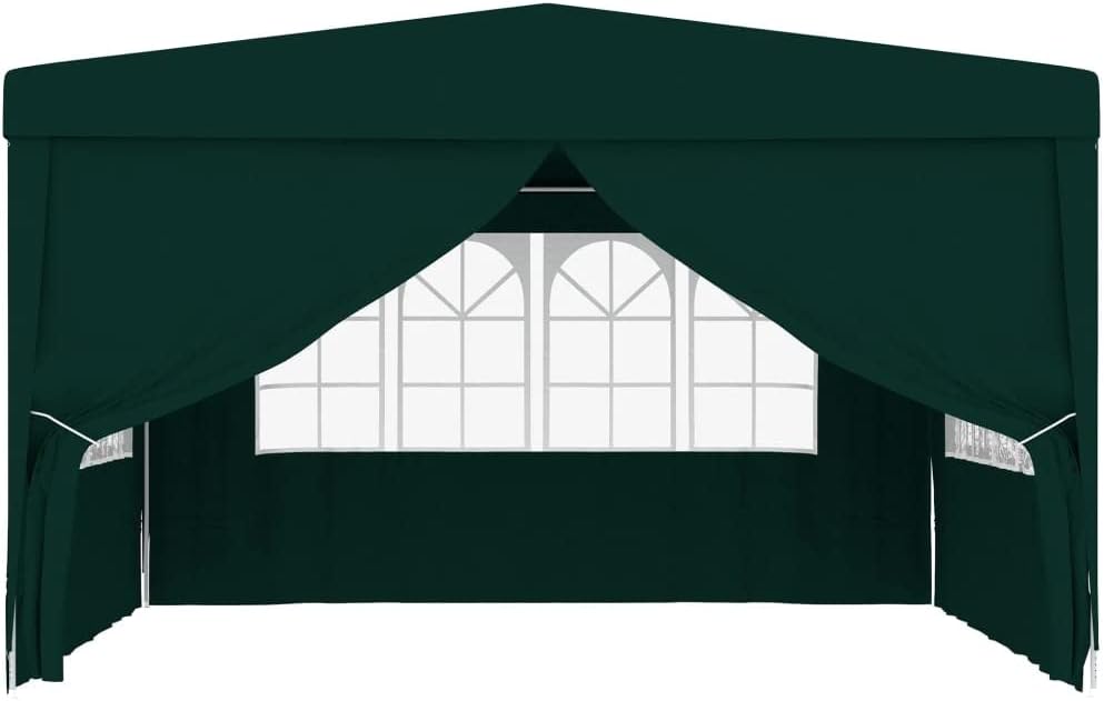 Professional Party Tent with Side Walls,Gazebo,Garden Marquee,Shade Tents,Barbecue Pavilion,for Lawn,Garden,Backyard,Outdoor or Party,13.1'x13.1' Green 0.3 oz/ft²
