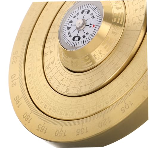 Brújula portátil china Feng Shui Bagua metal cobre miniatura 7