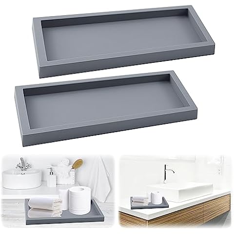 Wooden Vanity and Bathroom Counter Tray Set Cover