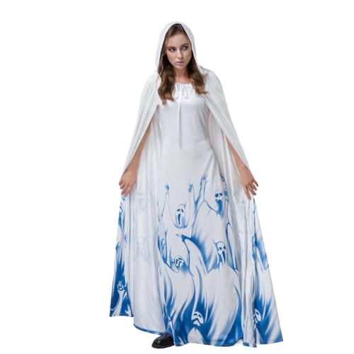 Cape fantôme femme et robe de sorcière confortable pour Halloween