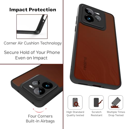 Image of RIGGEAR Shockproof Sleek Hybrid Armor Back Cover Case for Realme GT 7 Pro / GT7 Pro 5G (Smoke Black Matte PC + Black TPU Bumper)
