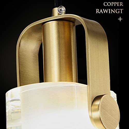 Plafonnier en cristal réglable pour chevet de chambre moderne