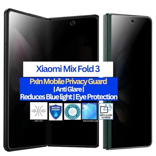 Image of Pxin Mobile Privacy Guard for Xiaomi Mix Fold 3 main screen | Mobile Privacy screen protector | Anti Glare | Anti Spy Protector | Reduces blue light | Self healing from scratches