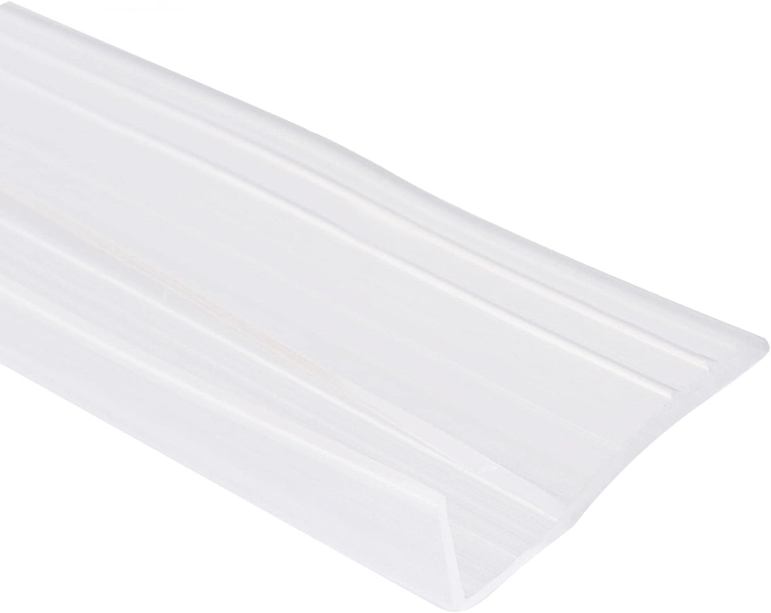 MACHSWON Frameless Glass Shower Door Sweep for 0.39inch(10mm) Glass, F Shape Door Bottom Side Seal Strip with 20mm Drip Rail - Image 4