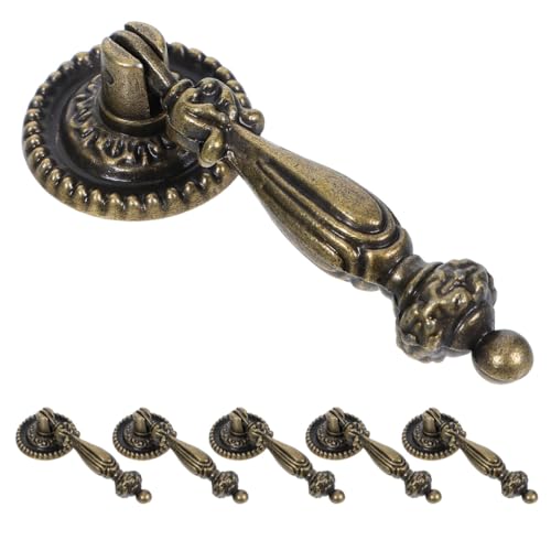 LABRIMP Tirador Vintage de Aleación de Zinc para Muebles Tamaño Pequeño Acabado Bronce Antiguo Pomo para Cajones y Puertas de Armarios Adecuado para Cocina Baño y Roperos Diseño