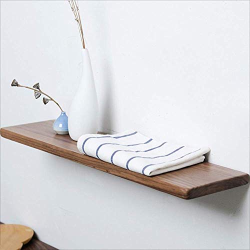 Pibm Stylish Simplicity Shelf Wall Mounted Floating Rack Shelves Solid Wood Rectangle Multifunction Modern Simplicity Display Stand,4 Sizes, Brown , 100X15X2Cm #TOP1