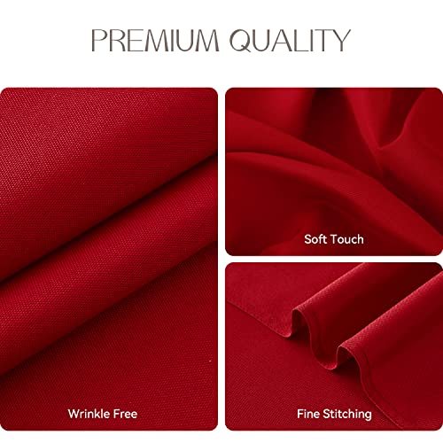 Nappe de Noël lavable polyester nappe rectangulaire rouge 140 x 180 cm