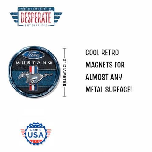 Imán Redondo Ford Mustang para Refrigerador miniatura 2