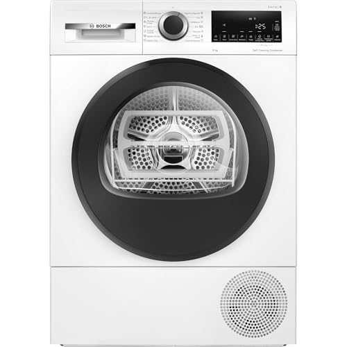 Bosch - Secadora con bomba de calor, Serie 6, 9 kg, AutoDry, Media Carga, Blanco, WQG245D0ES