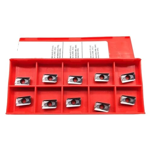 URPIZY APMT1135PDER-M2 Lot de 10 burins de tournage pour tours CNC, usinage de l'acier et de l'acier inoxydable, haute résistance à l'usure, moulage de tension sur des copeaux longs, convient aux