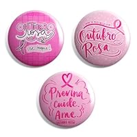 Botton Outubro Rosa - Botum - Boton - Broche - Pin (24, 5,5cm)