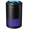 AROEVE Air Purifiers for Bedroom Home, Air Purifier For Smoke Pollen Dander Hair Smell Air Cleaner with Sleep Mode Speed Control For Bedroom Office, MK01- Black(Available for California)