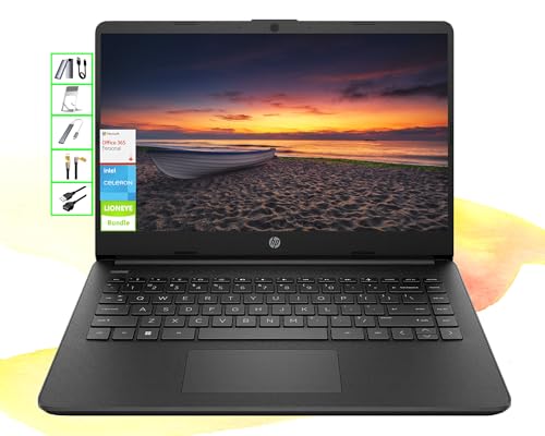 AI搭載ノートパソコン Microsoft Officeと1TBクラウドストレージ付き 1年間| 14インチHD PC | 16GB RAM| 128GB SSD & 128GB 外部SSD| Intel 4コアCPU| ウェブカメラ| Copilot Ready| Win11| LEバンドル