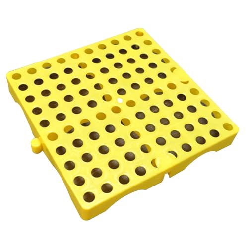 Palet de Plástico, Plataformas de Plástico para Almacenamiento en Sótanos, Tarimas de Suelo Impermeables, Transpirables y Apilables, para Terrazas, Duchas, Piscinas(Yellow,50x50cm/19.7x19.7in)