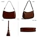 Shoulder Bags for Women Leather Hobo Sling Tote Handbag Retro Clutch Purse with 2 Removable Straps and Zipper Closure (brown)