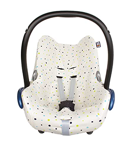 Kaarsgaren Funda de verano para portabebés Maxi Cosi-Cabriofix de algodón orgánico nuevo modelo (puntos naturales, 0+) Cover
