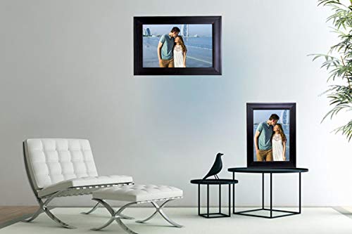 Image of Photo frame 8x12 /A4 Inches set of 2 Brown Color Glass & Synthetic Wood Hanging /Table Top Modern Photo Frame for Wall Decoration