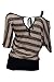 eVogues Women's Designer Print Off Shoulder Top Taupe - 2X
