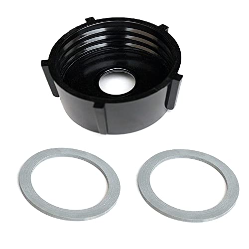 Baxnore Reemplazo de la base de la jarra de licuadora, incluye una tapa de tornillo de jarras de goma, piezas de accesorios de licuador para un rendimiento suave