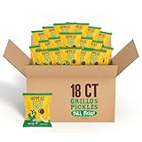 Hippeas Grillo's Dill Pickle, 0.75 Ounce (Pack of 18), 3g Protein, Fiber, Vegan, Gluten-Free, Crunchy, Plant Protein Snacks
