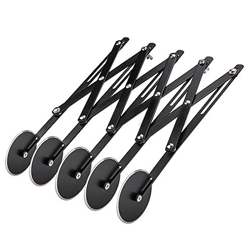5 Wheel Pastry Cutter, Stainless Steel Pizza Cutter, Expandable Pizza Slicer Multi-Round Pastry Knife Baking Cutter Roller Cookie Dough Divider