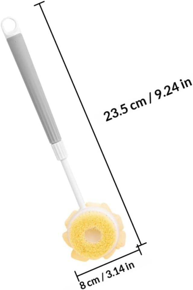 2pcs Extendable Long Handle Bath Brush Set with Soft Bristles, Back Scrubber and Body Wash Brush for Deep Cleaning Shower, Suitable for Men and Women