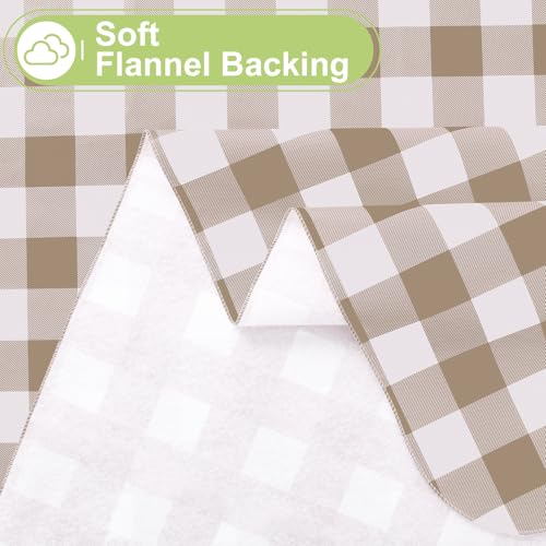 Smiry Picnic Table Cloth, Vinyl Tablecloths with Flannel Backing, 60"x84" - Image 5