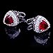 KFLK Red Stone and Crystal Cufflinks