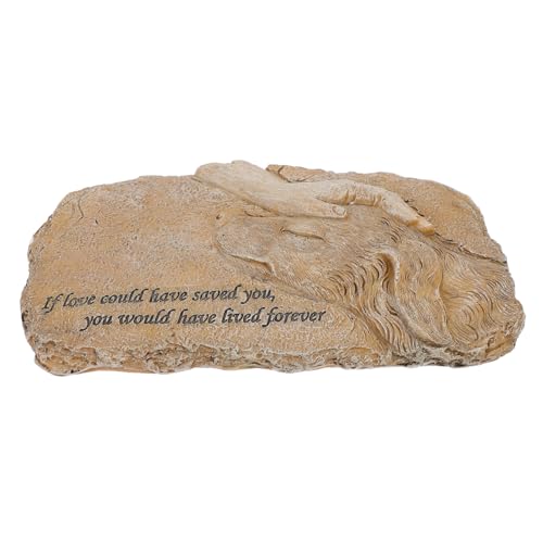 DIYEAH Statue Commémorative Résine pour Chien Ornement de Jardin Tribute pour Animaux de Compagnie