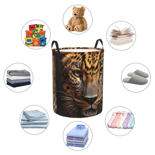 Panier à linge pliable pour salon et chambre à coucher bicolore noir et marron
