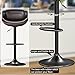 YaFiti Bar Stools Set of 4, Modern Pu Leather Swivel Adjustable Bar Stool Counter Height Stool Set, Bar Chair with Back and Footrest for Kitchen, Dining Room, Brown