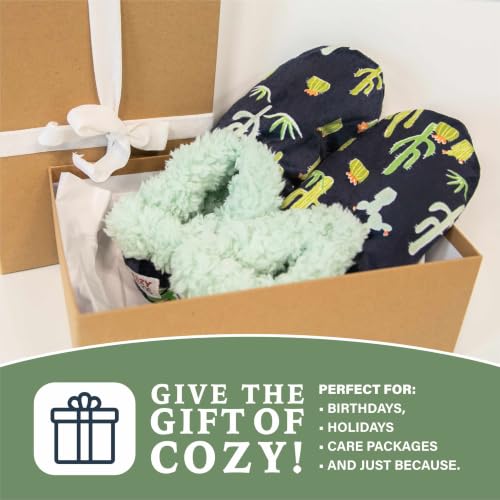 Image of Lazy One Fuzzy Slipper Socks for Women, Fleece House Slippers, Indoor Socks