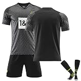 Generic 2022 Schwarz Nr.9 Nr.11 Nr.7 Trikot Anzug Fußballtrikot Jersey Fußballtrikot für Kinder mit Socken Fußballtrikot für Erwachsene Kinder