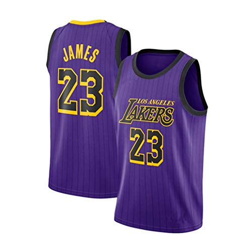 MTBD NBA Lebron James, NO.23 Lakers Retro, Camiseta de Jugador de Básquetbol, Bordado Transpirable y Resistente al Desgaste Camiseta de Fan de Hombres