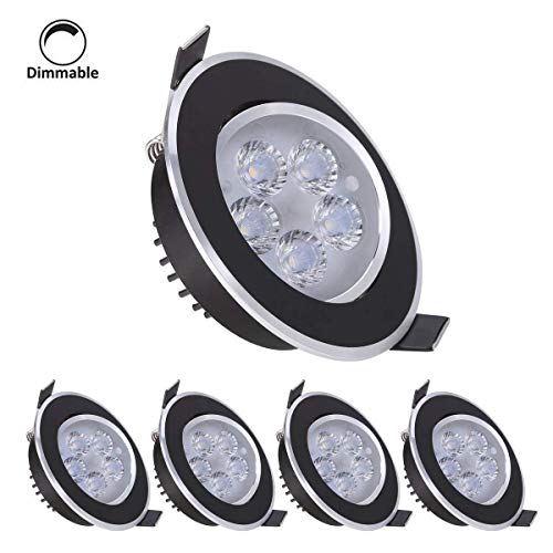 Faretti LED da Incasso per cartongesso, B-right 4 x 5W Faretti LED da incasso Dimmerabili e Orientabile,Soffitto per lilluminazione da interno, Lampada a Risparmio Energico, Faretto da incasso a LED