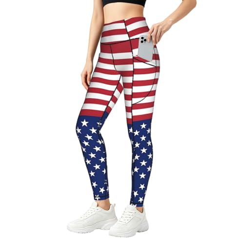 Leggings con bolsillos y top deportivo de compresión con estrellas para mujer