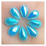 BAZZI 60 UNIDS 8 * 13 mm AB Flatback Rhinestone y Cristal Acrílico Piedra Rhinestone DIY Ropa Artesanía Uñas Lujo Lindo Encantador Caja del Teléfono 3D Mini Decoración (Color : Lightblue 60PCS)