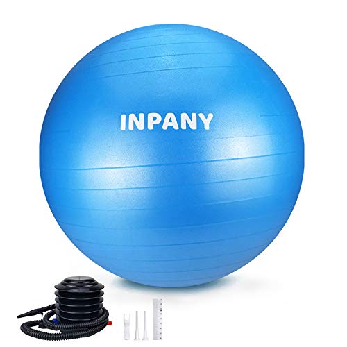 Exercise Ball(45-85cm) - Extra Thick Yoga Ball Chair, Anti-Burst Stability Ball Supports 2200lbs, Birthing Ball with Quick Pump for Office & Home & Gym